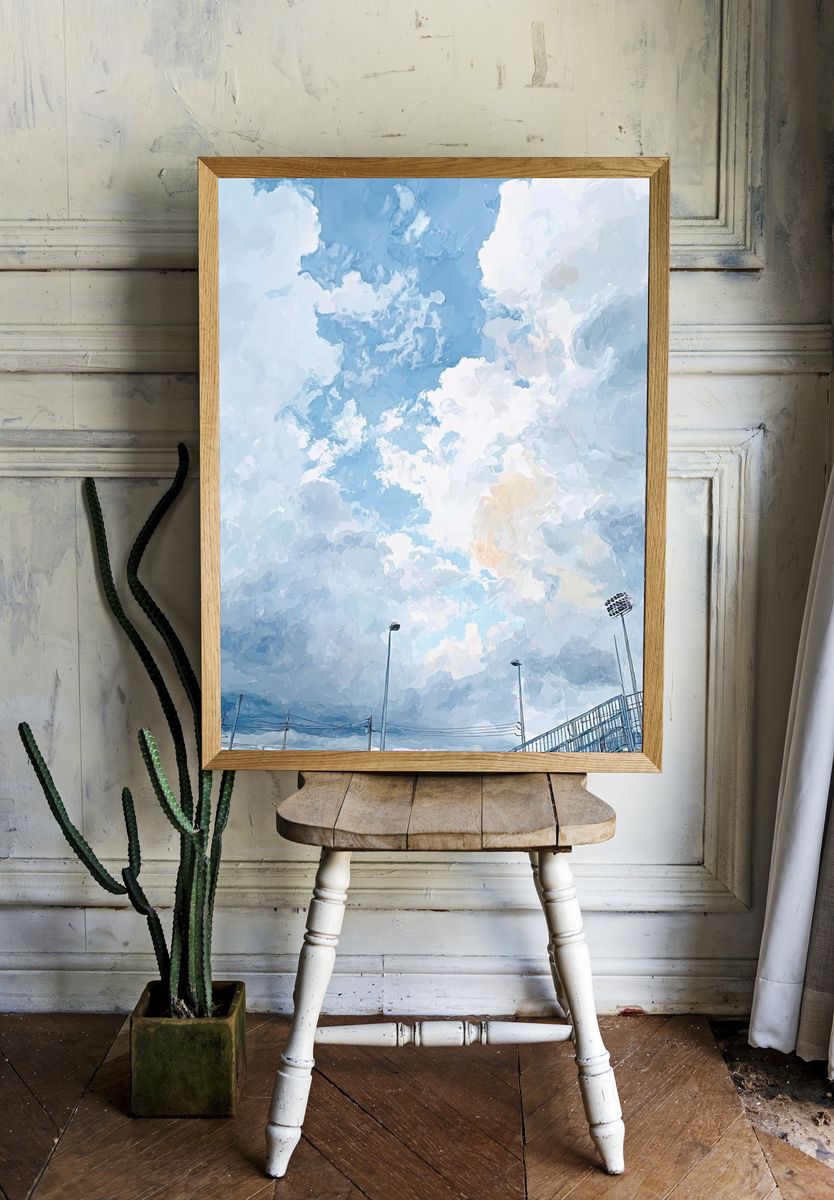 Cloudy Sky — Fine Art Print. — room view 1