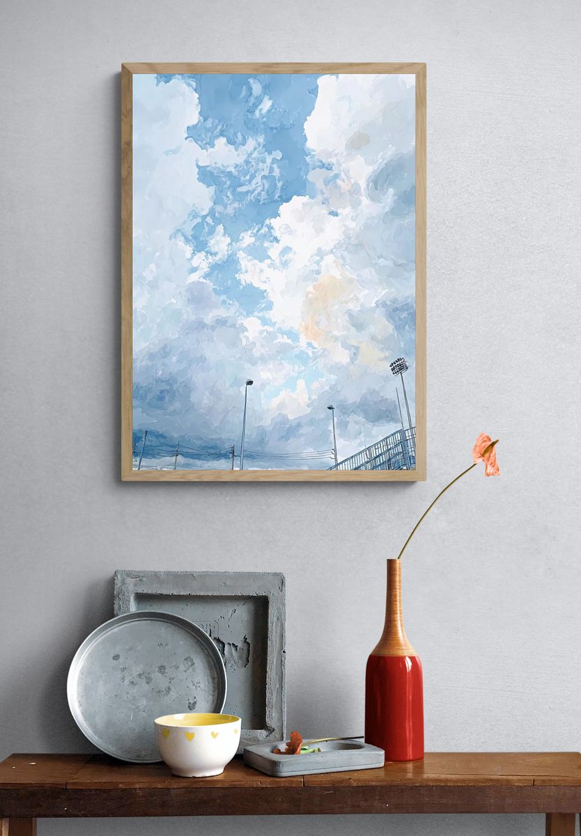 Cloudy Sky — Fine Art Print. — room view 3
