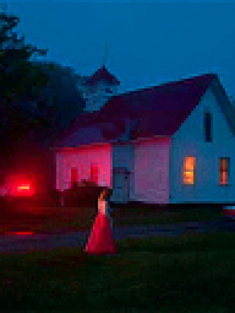 Moonlit House at Dusk Poster. poster — fine-art art