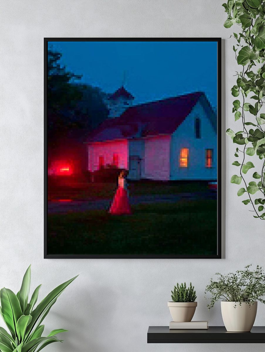 Moonlit House at Dusk Poster. — room view 4