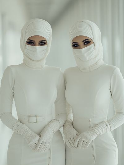 Elegant Twin Portrait Poster. poster