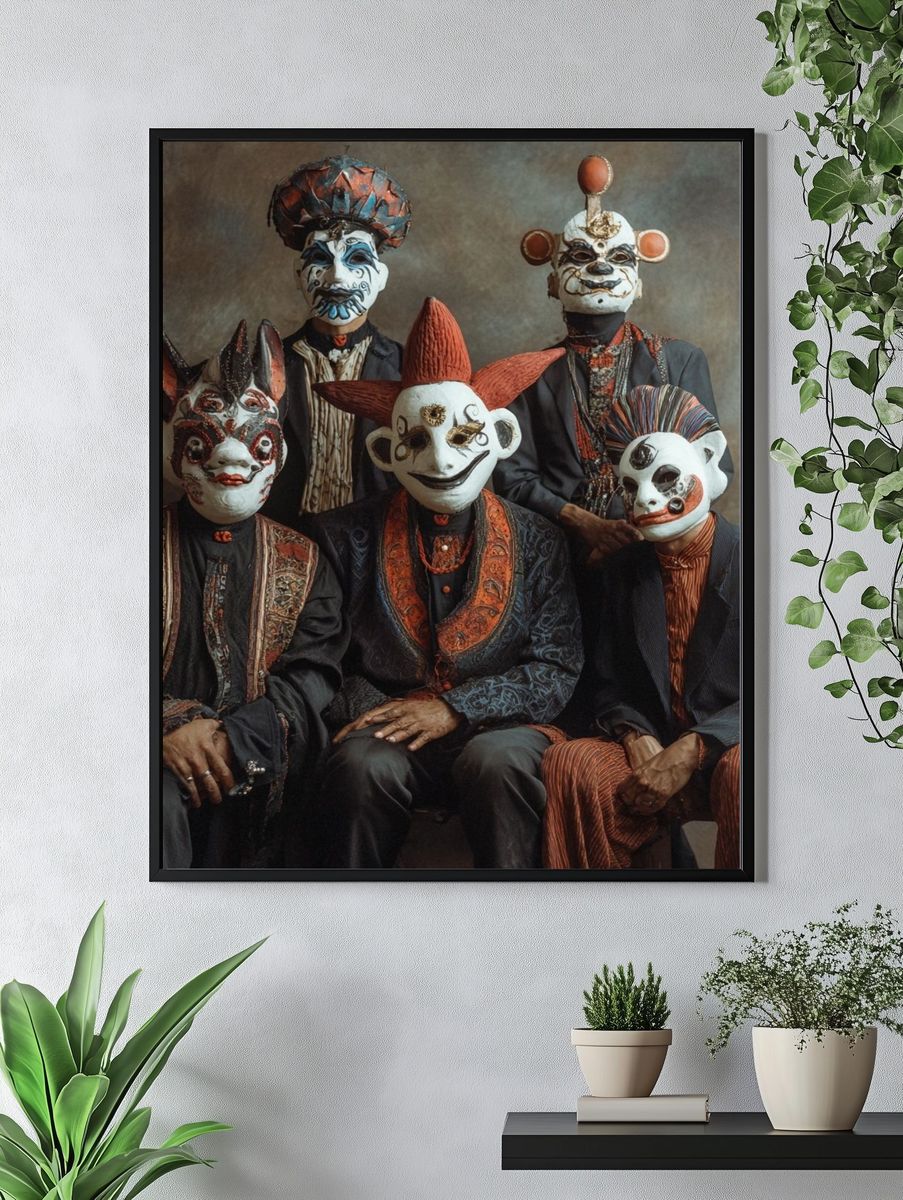 Masked Performers — Fine Art Print. — room view 4