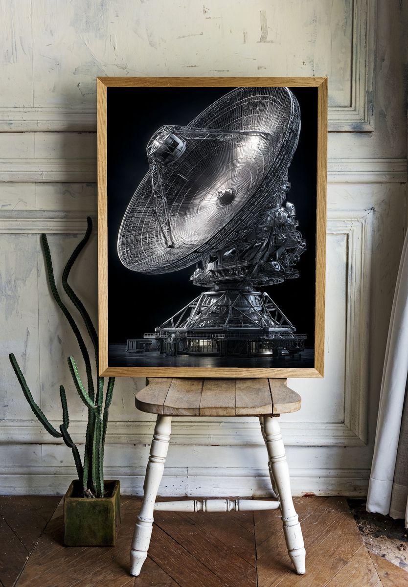Satellite Dish — Fine Art Print. — room view 1