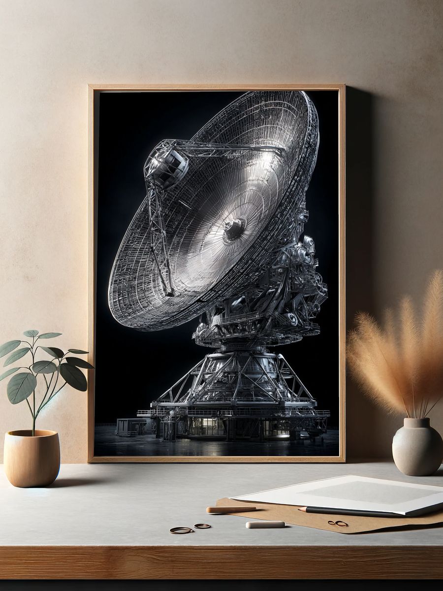 Satellite Dish — Fine Art Print. — room view 2