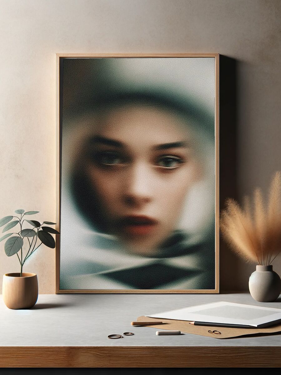 Mysterious Portrait — Fine Art Print. — room view 2