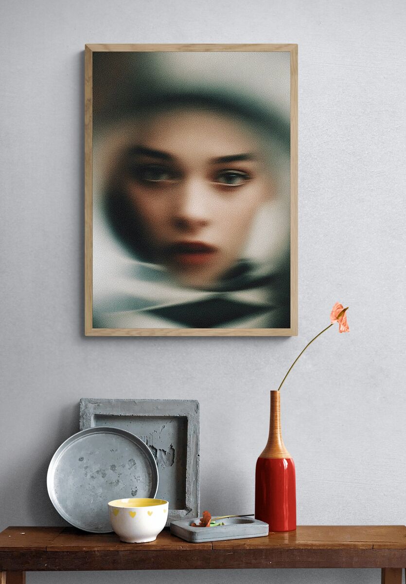 Mysterious Portrait — Fine Art Print. — room view 3