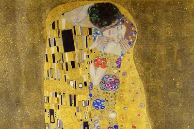 Klimt Kiss wallpaper, desktop background. poster print