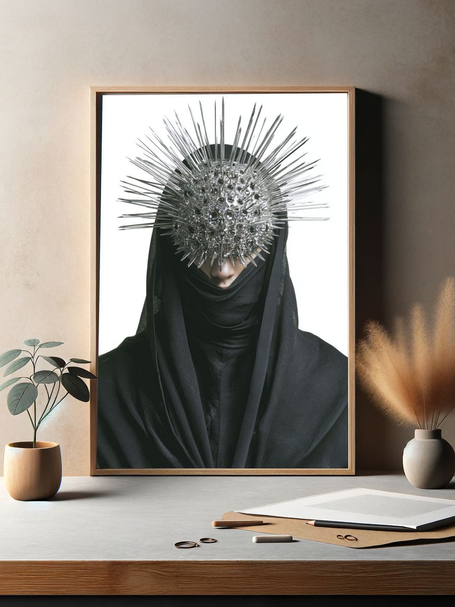 Spiked Headpiece — Fine Art Print. — room view 2