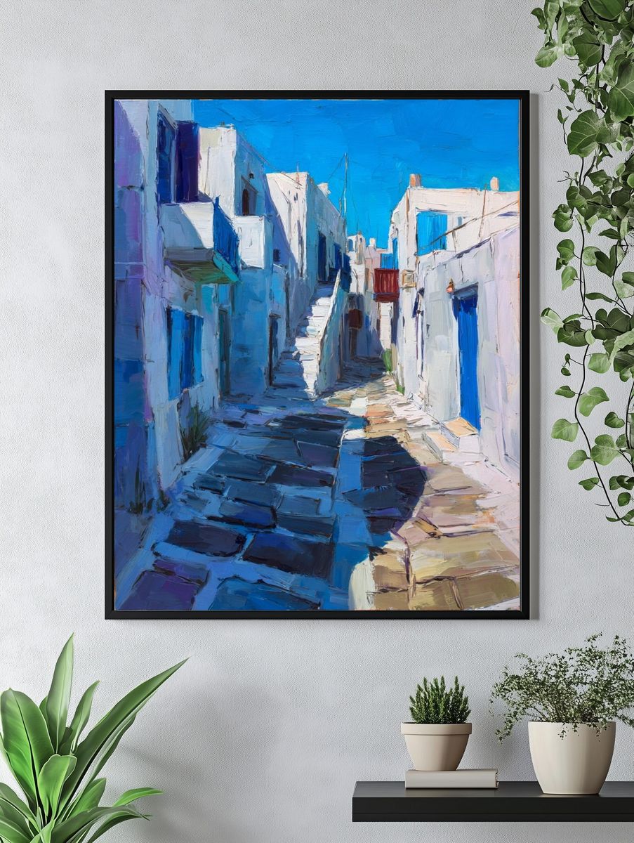 Mediterranean Alleyway — Fine Art Print. — room view 4
