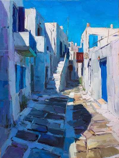 Mediterranean Alleyway — Fine Art Print. poster print