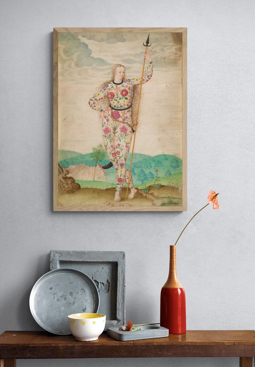 Floral Warrior — Fine Art Print. — room view 3
