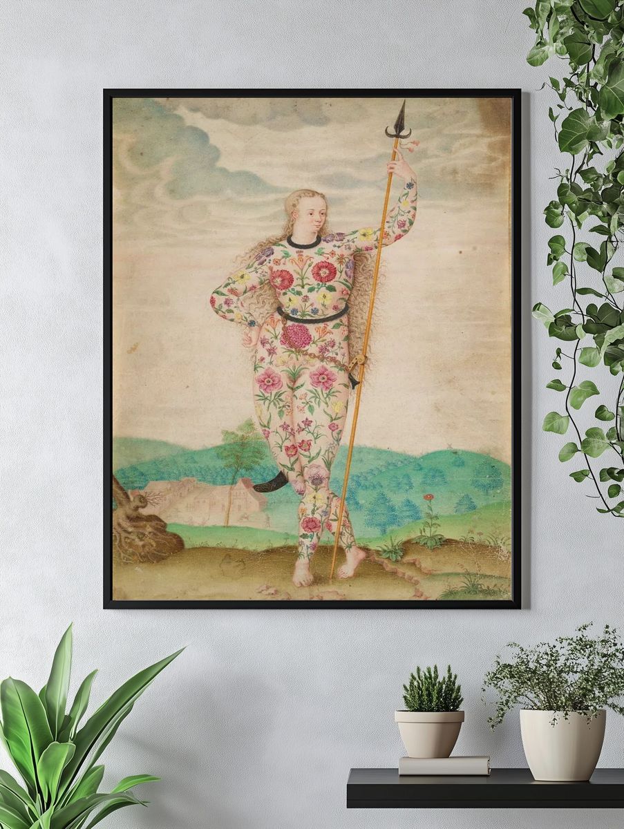 Floral Warrior — Fine Art Print. — room view 4