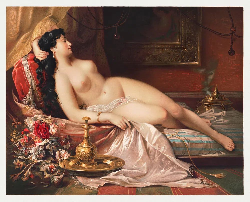 Reclining Nude — Fine Art Print. poster — fine-art art