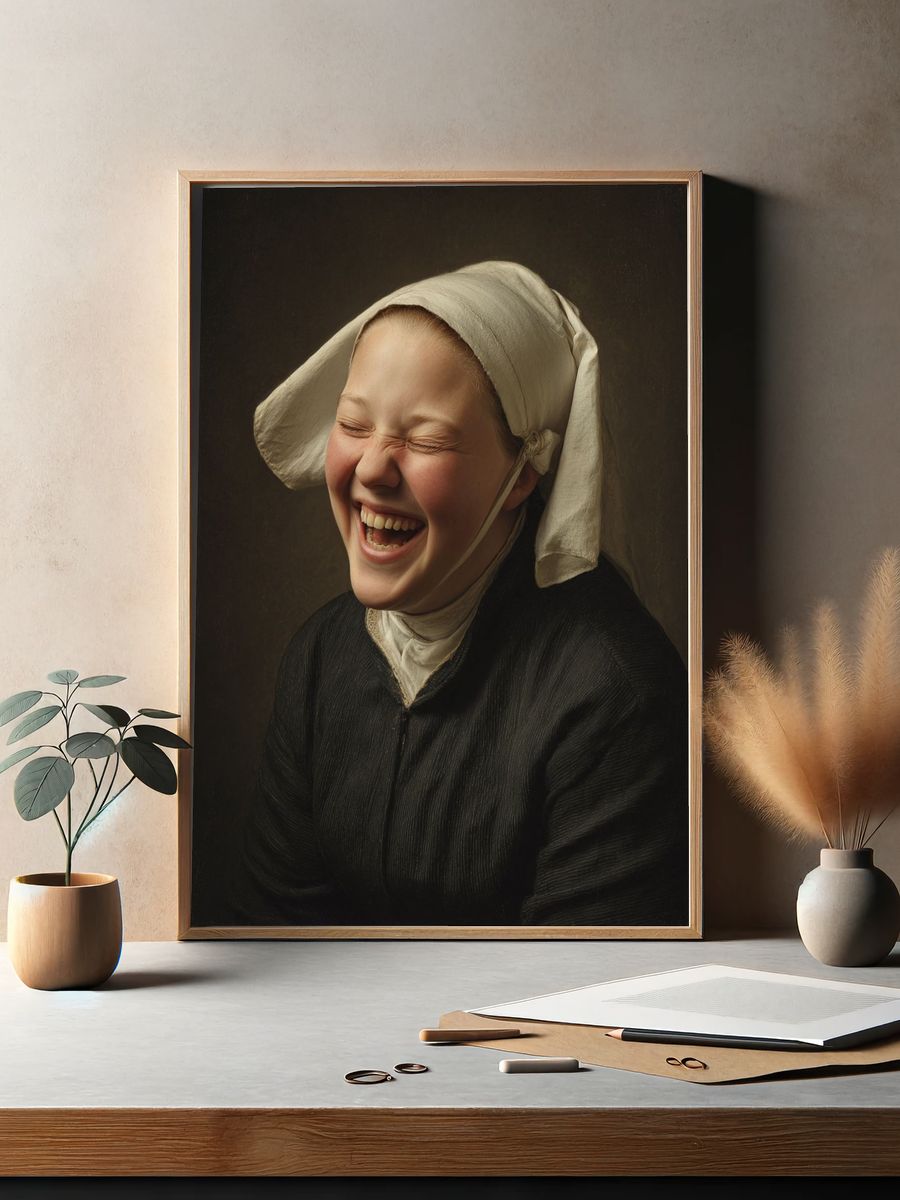 Joyful Girl — Fine Art Print. — room view 2