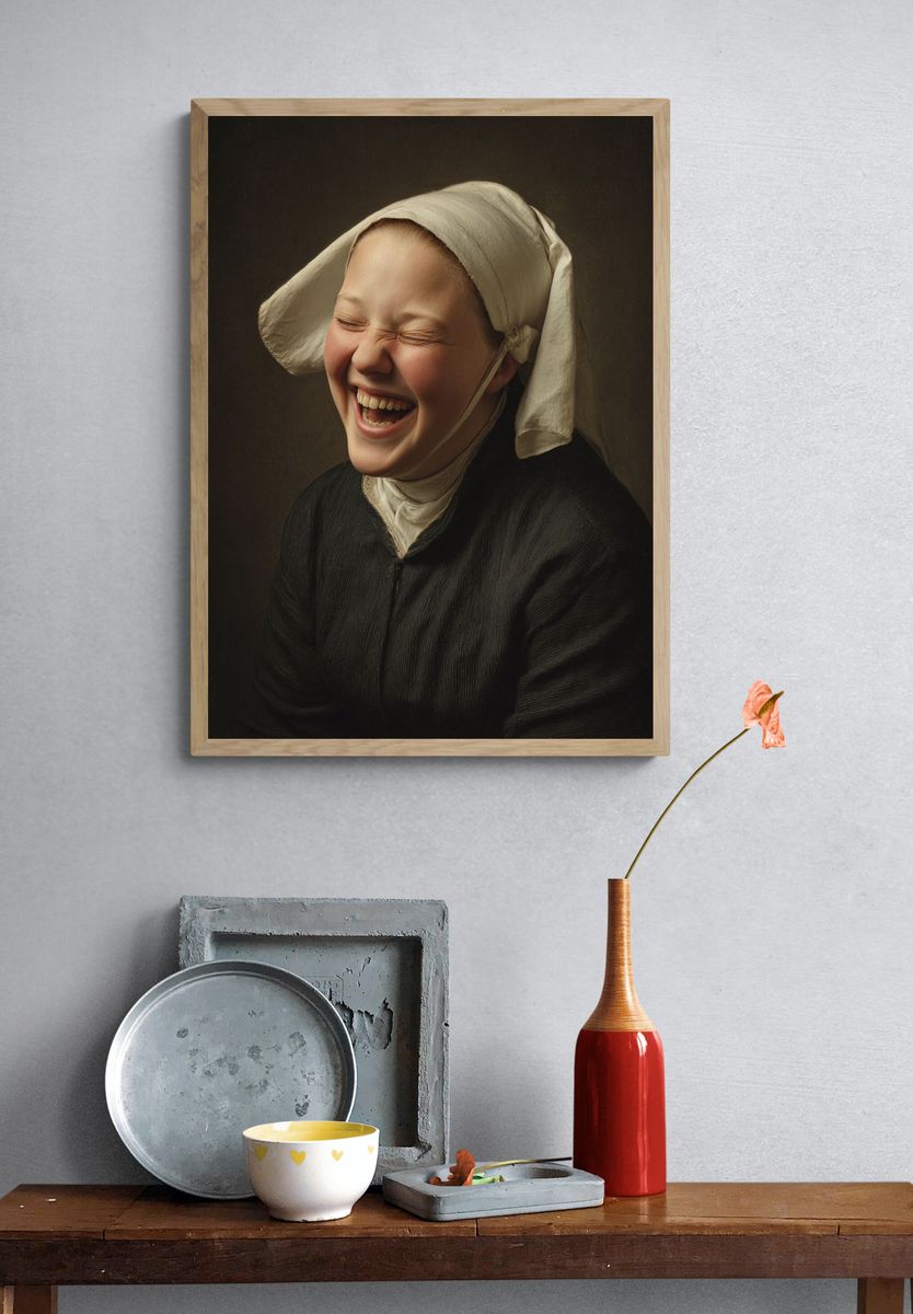 Joyful Girl — Fine Art Print. — room view 3