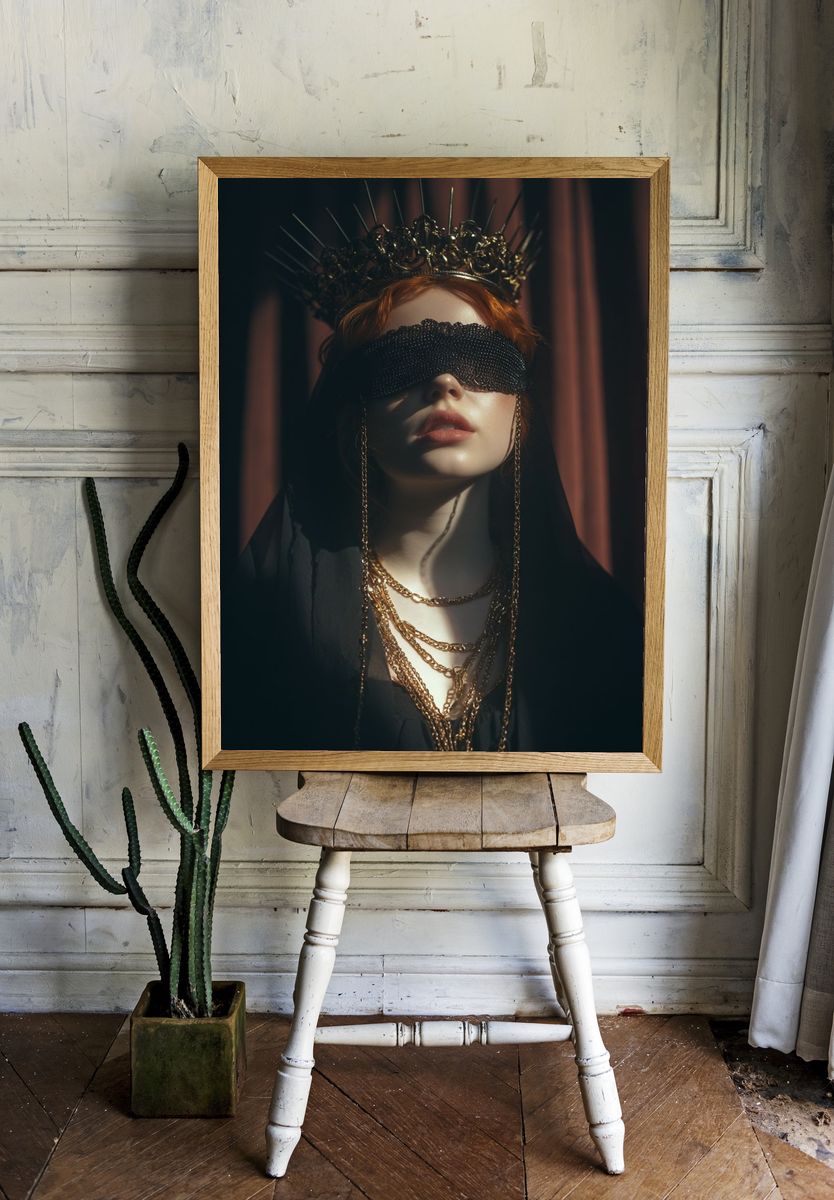 Crowned Figure — Fine Art Print. — room view 1