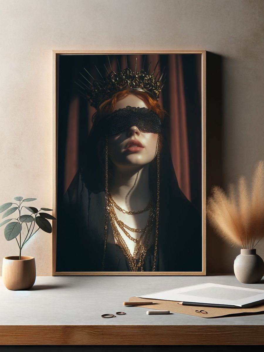 Crowned Figure — Fine Art Print. — room view 2