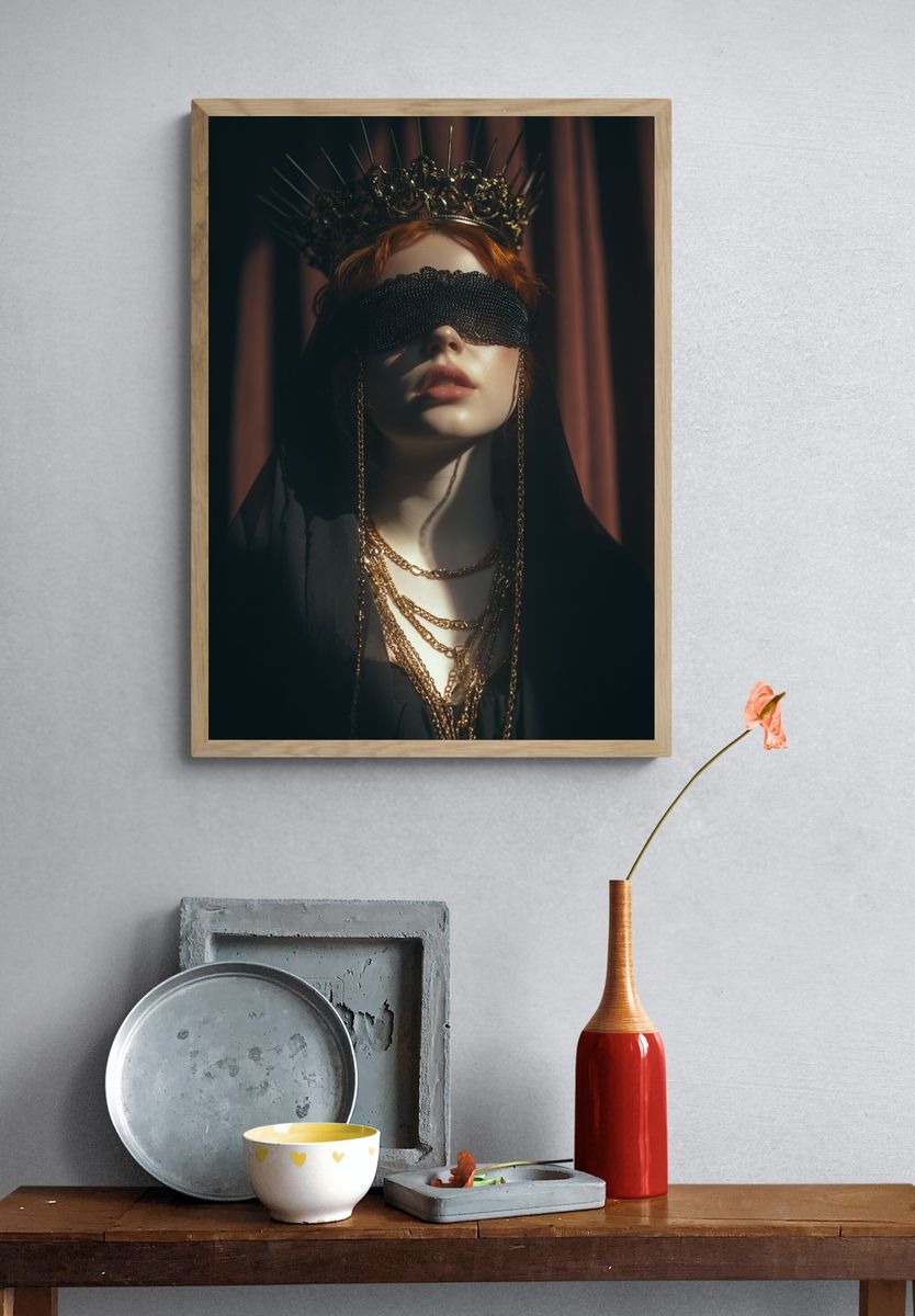 Crowned Figure — Fine Art Print. — room view 3