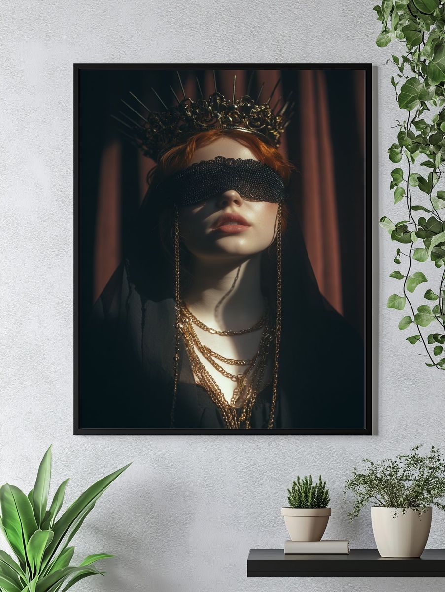 Crowned Figure — Fine Art Print. — room view 4