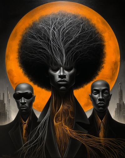 Urban Afrocentric Portrait — Fine Art Print. poster