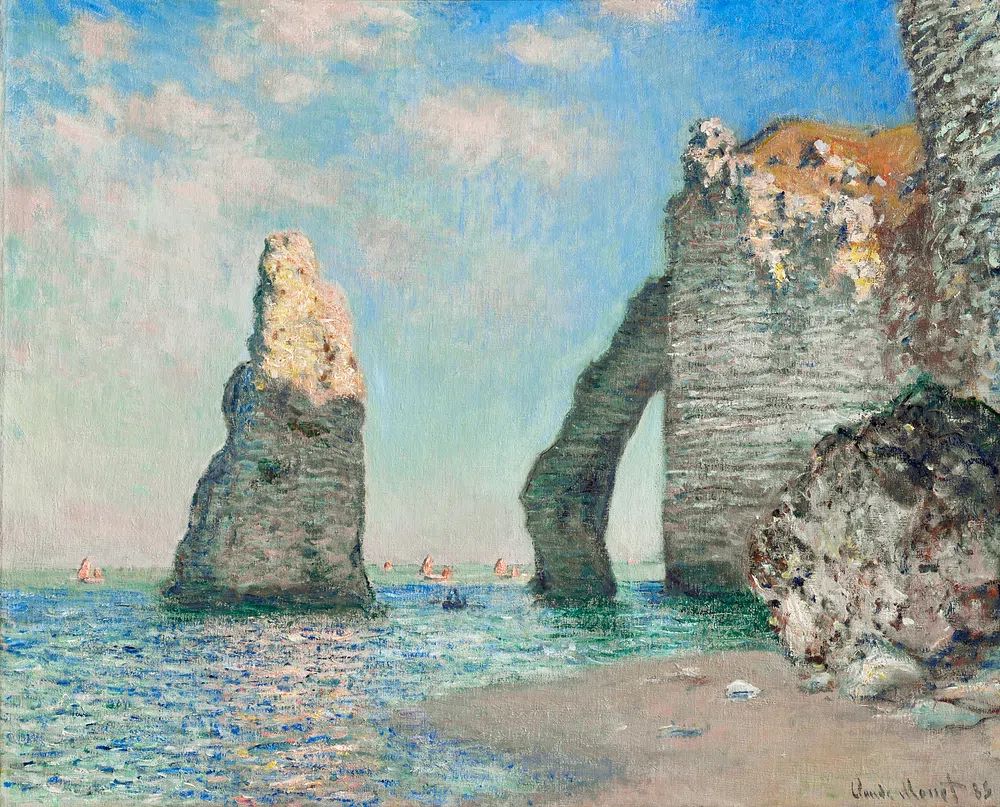 Seaside Cliffs — Impressionism Print. poster — fine-art art