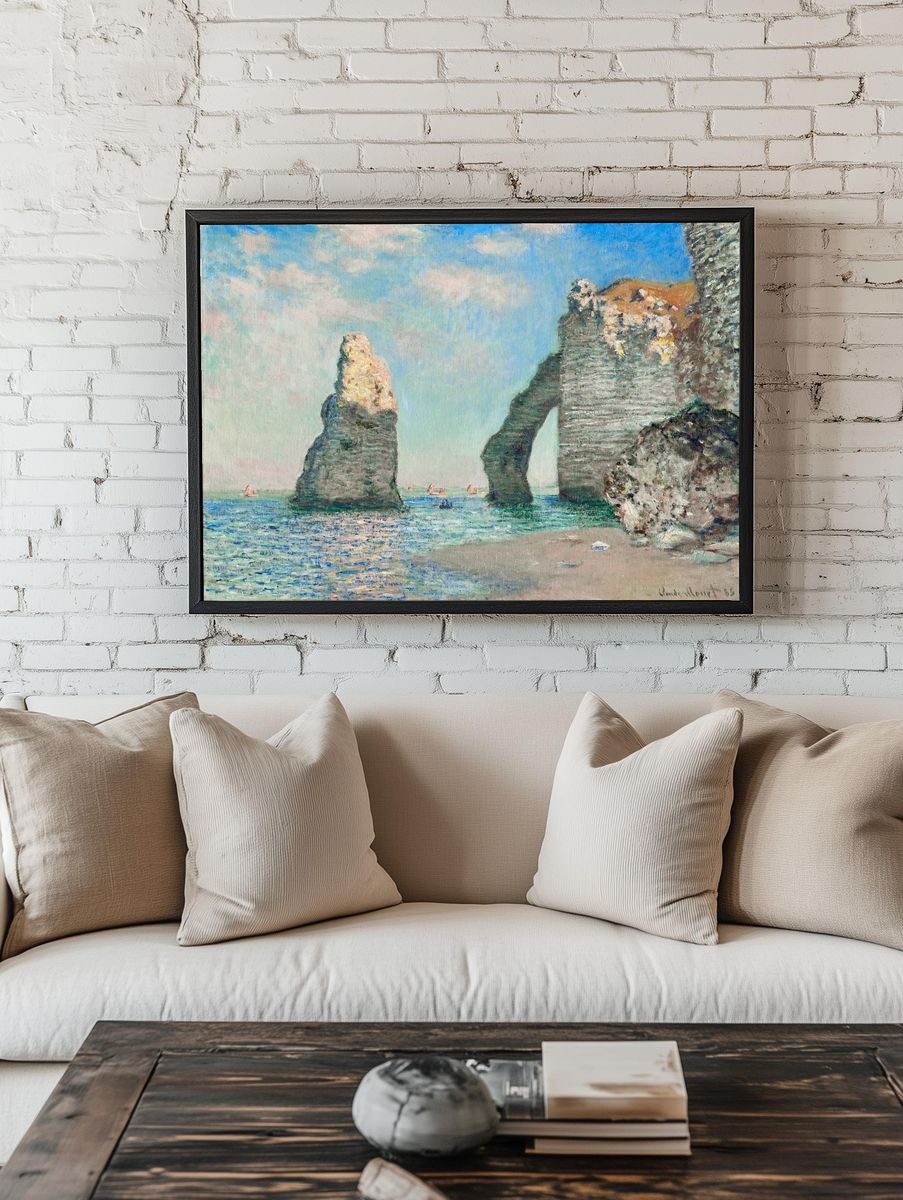 Seaside Cliffs — Impressionism Print. — room view 1