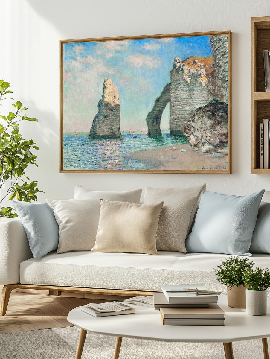 Seaside Cliffs — Impressionism Print. — room view 2