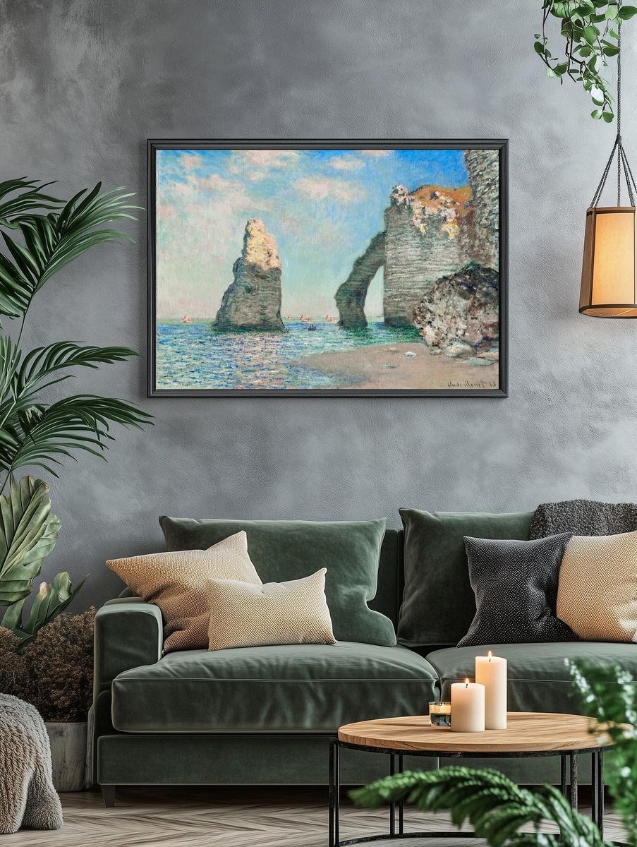 Seaside Cliffs — Impressionism Print. — room view 4