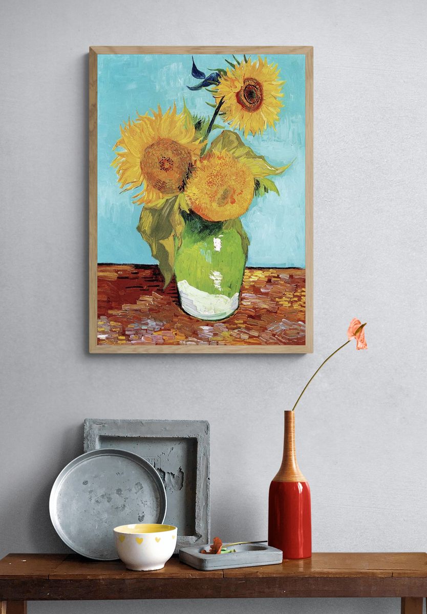 Sunflowers — Fine Art Print. — room view 3