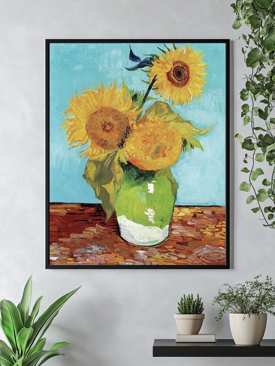 Sunflowers — Fine Art Print. — room view 4