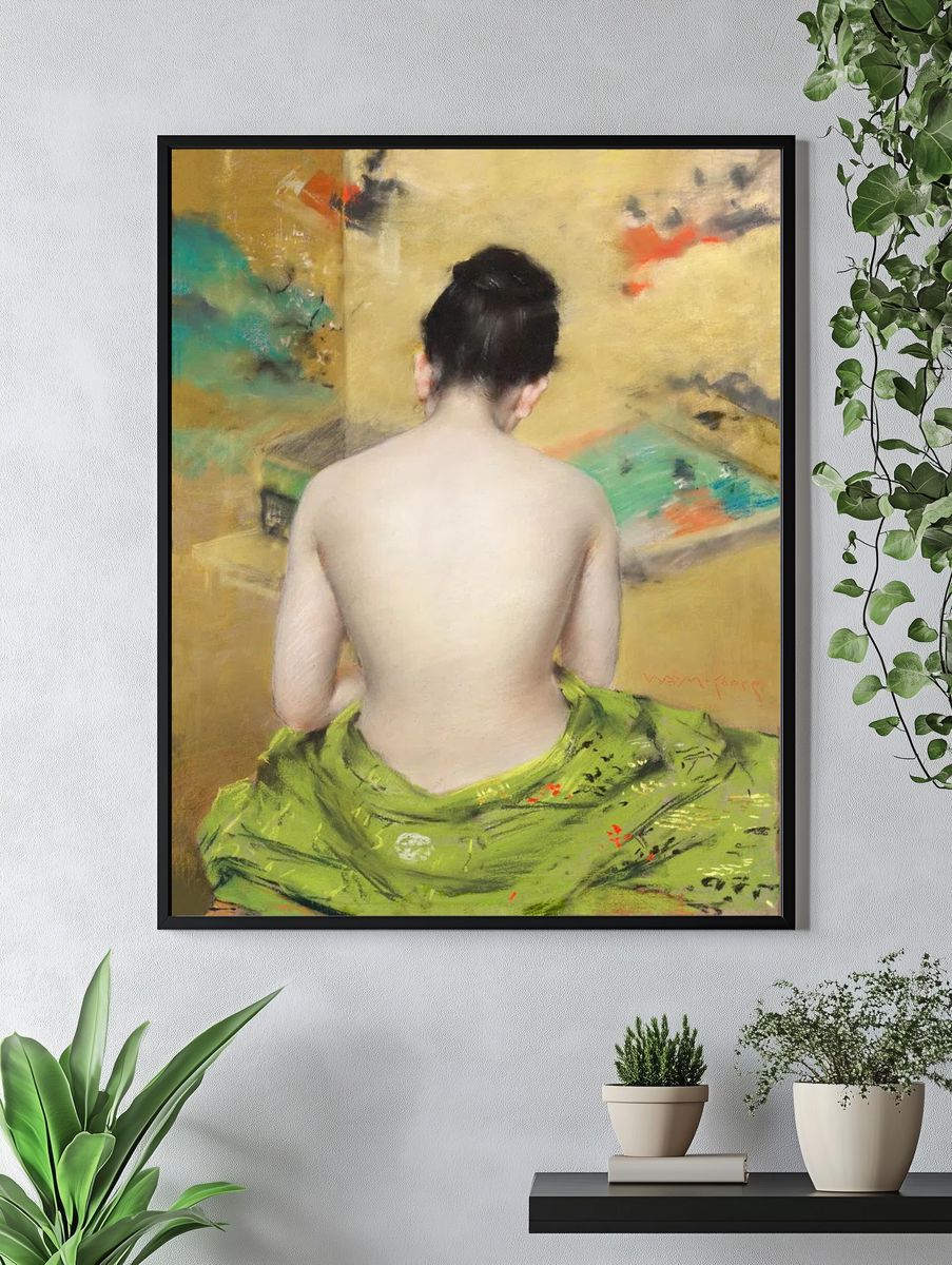 Woman in Green Shawl — Fine Art Print. — room view 4