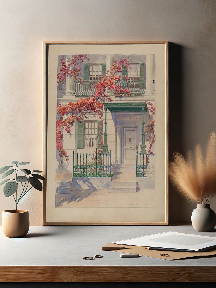 Charming Victorian House — Fine Art Print. — room view 2