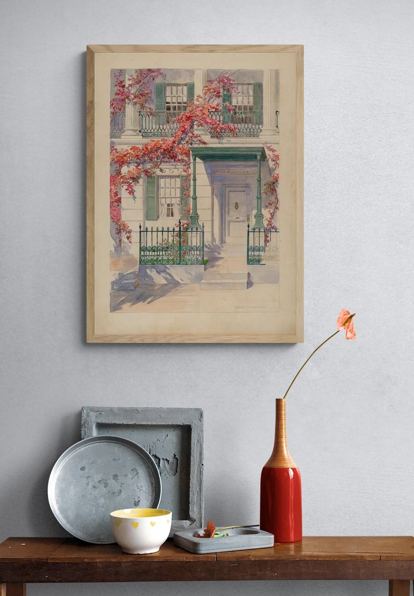 Charming Victorian House — Fine Art Print. — room view 3