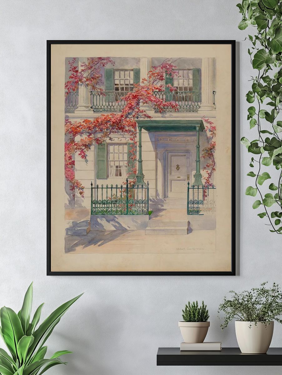 Charming Victorian House — Fine Art Print. — room view 4