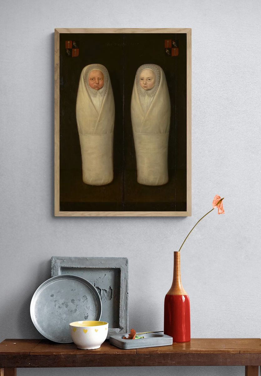 Twins in White Garments — Fine Art Print. — room view 3