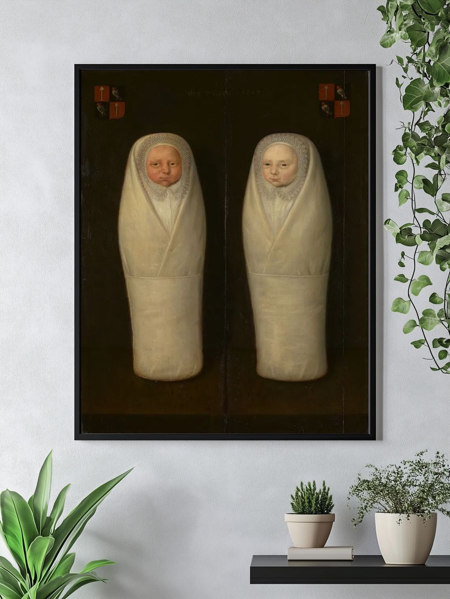 Twins in White Garments — Fine Art Print. — room view 4