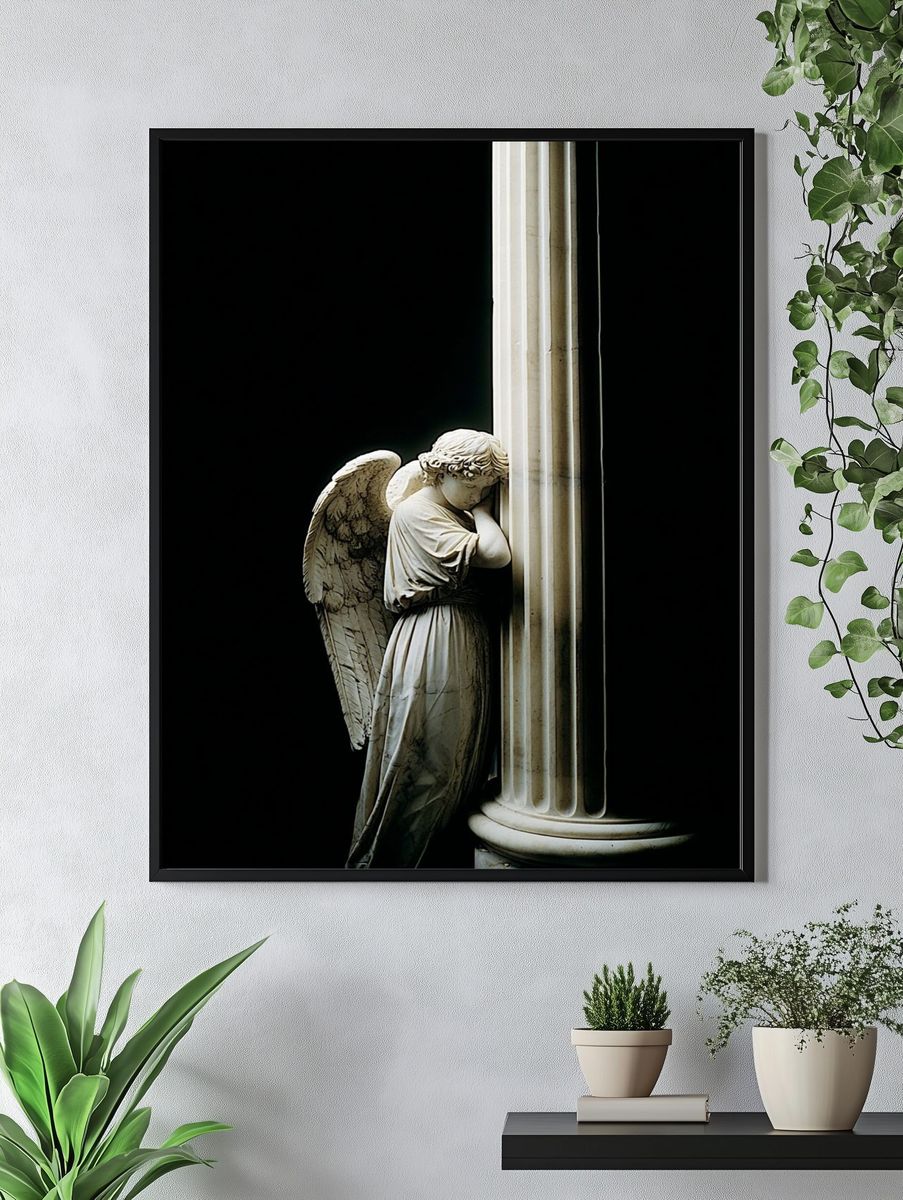 Angel Statue — Fine Art Print. — room view 4