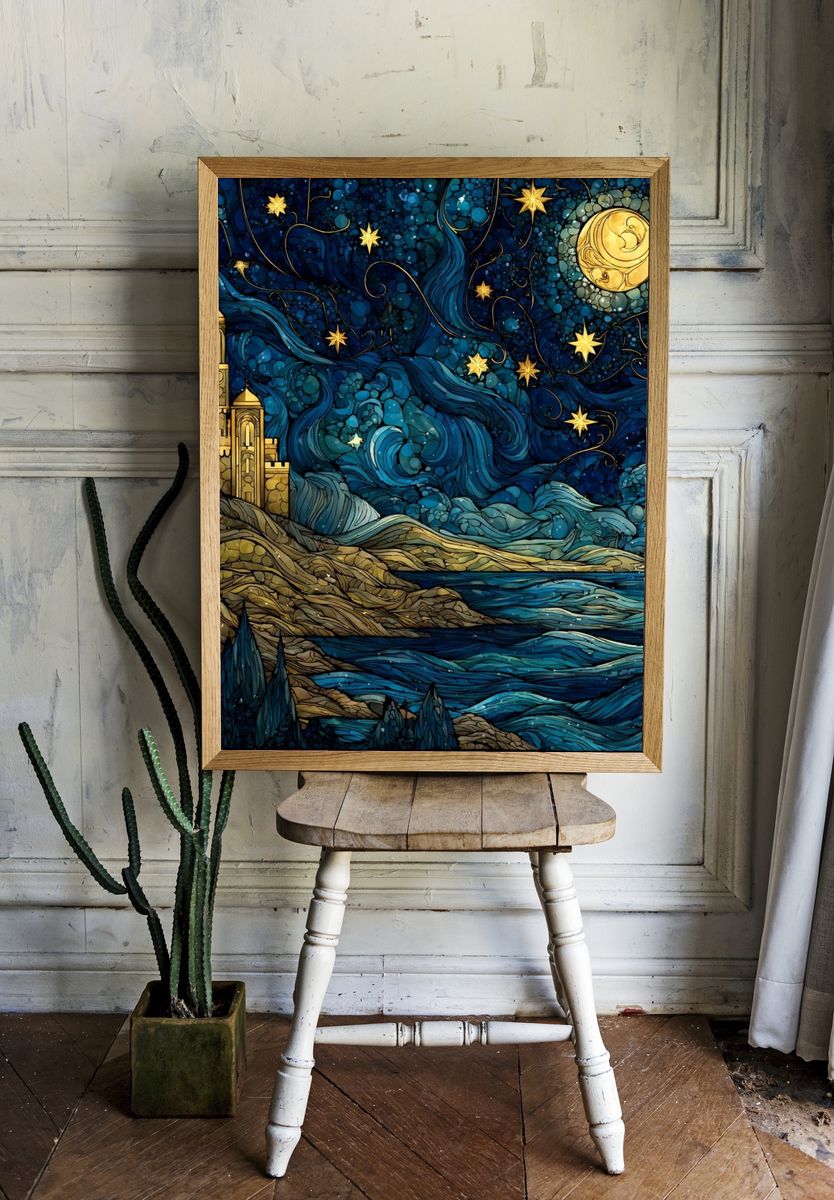 Celestial Nightscape — Fine Art Print. — room view 1