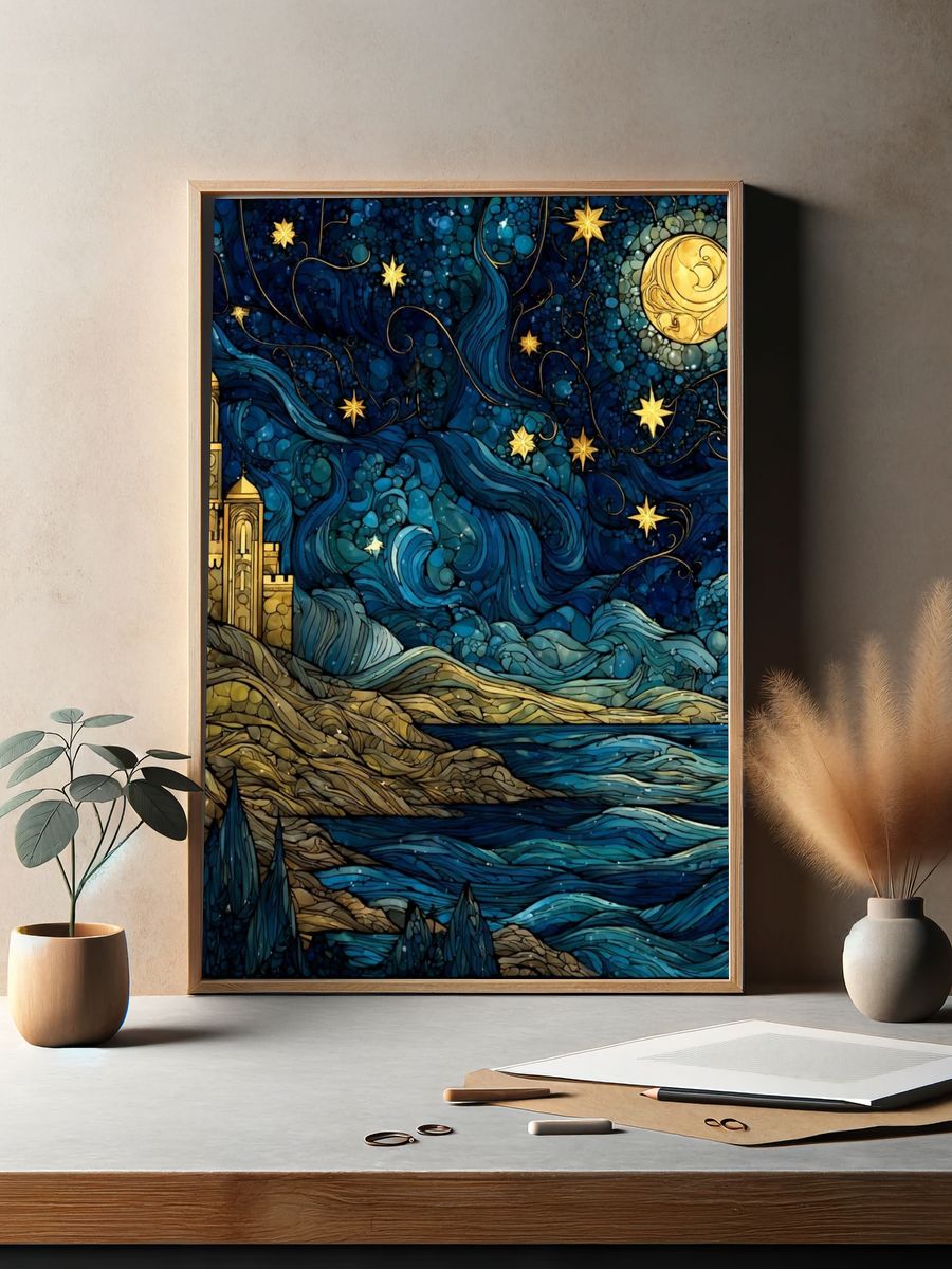 Celestial Nightscape — Fine Art Print. — room view 2