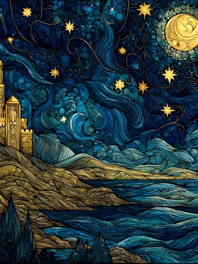 Celestial Nightscape — Fine Art Print. poster print