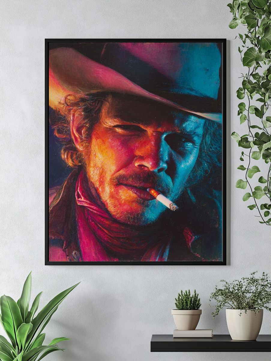 Cowboy Portrait Fine-Art Poster. — room view 4