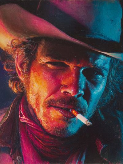 Cowboy Portrait Fine-Art Poster. poster