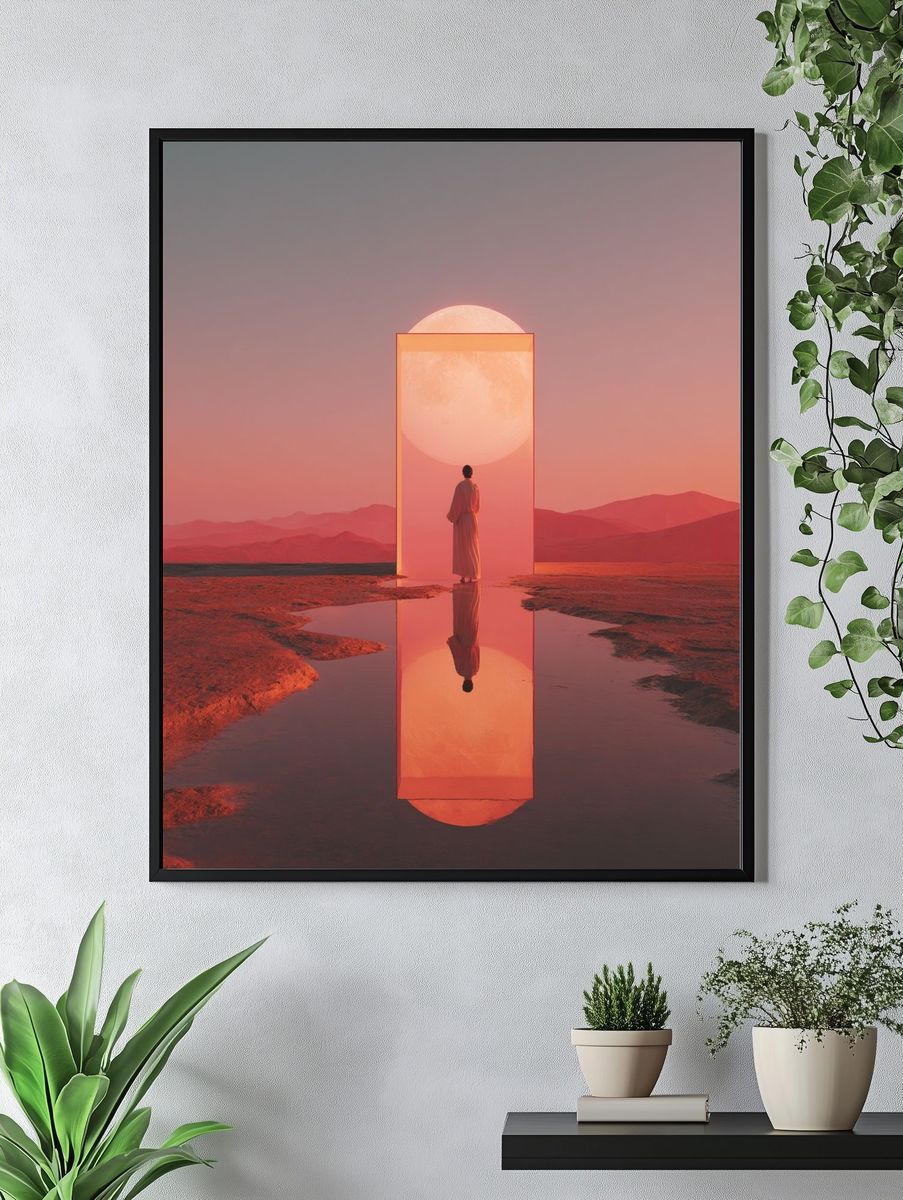 Mystical Moon Portal — Fine Art Print. — room view 4