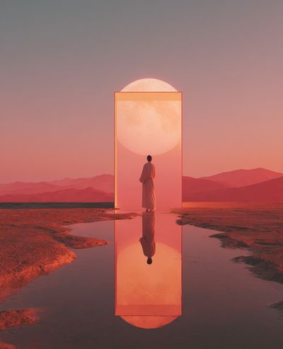 Mystical Moon Portal — Fine Art Print. poster print