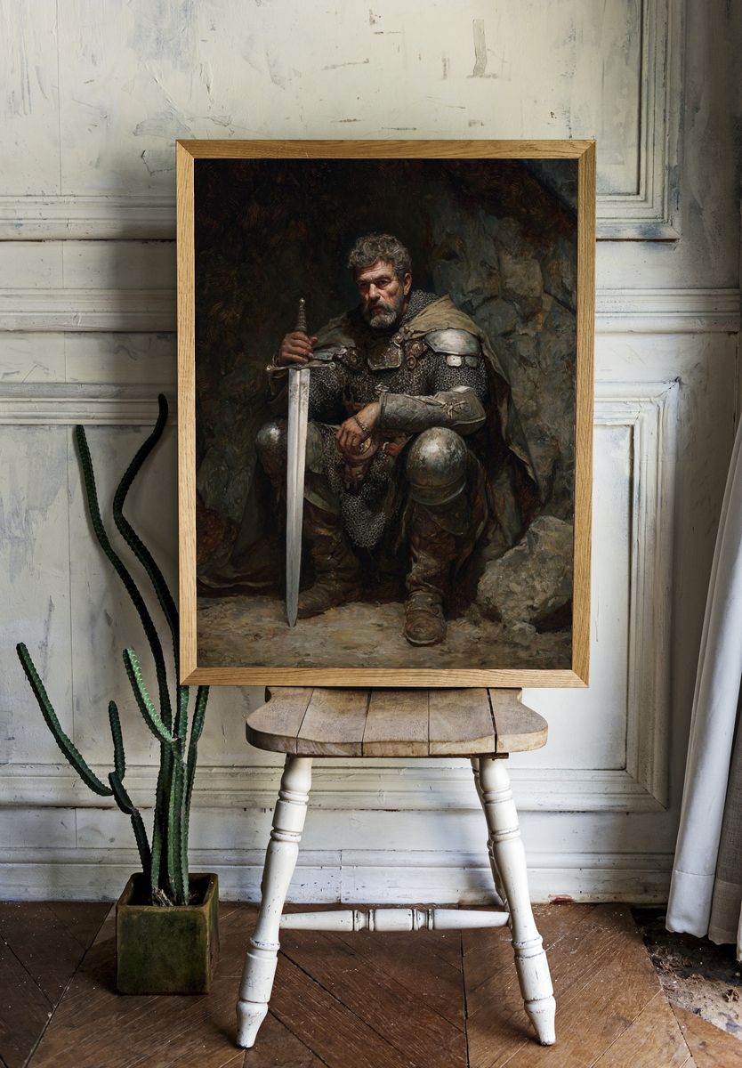 Armored Knight — Fine-Art Print. — room view 1
