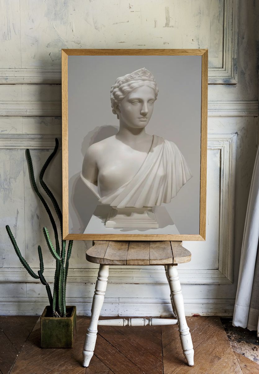 Classical Bust — Fine Art Print. — room view 1