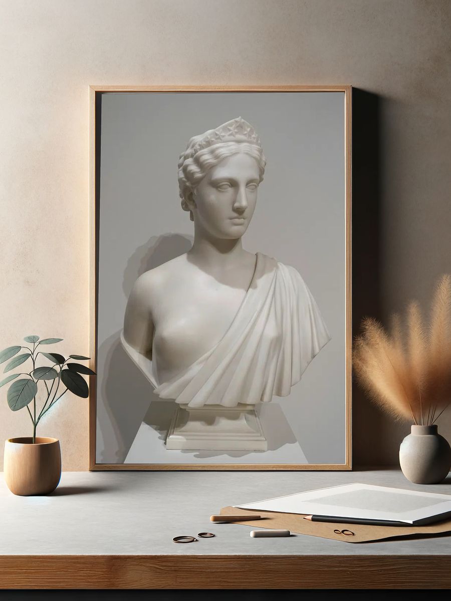 Classical Bust — Fine Art Print. — room view 2