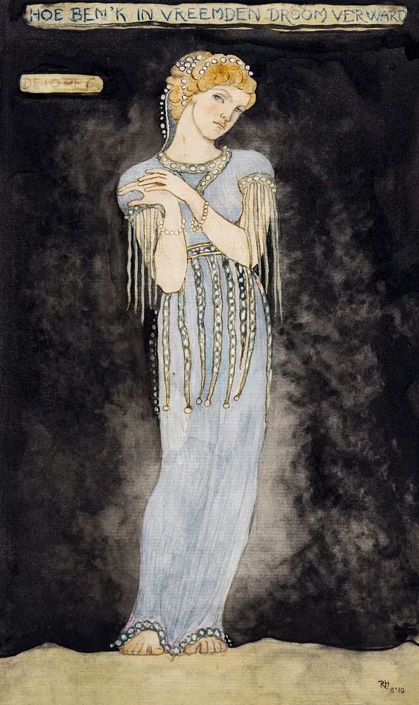 Elegant Woman in Dream — Fine Art Print. poster detail