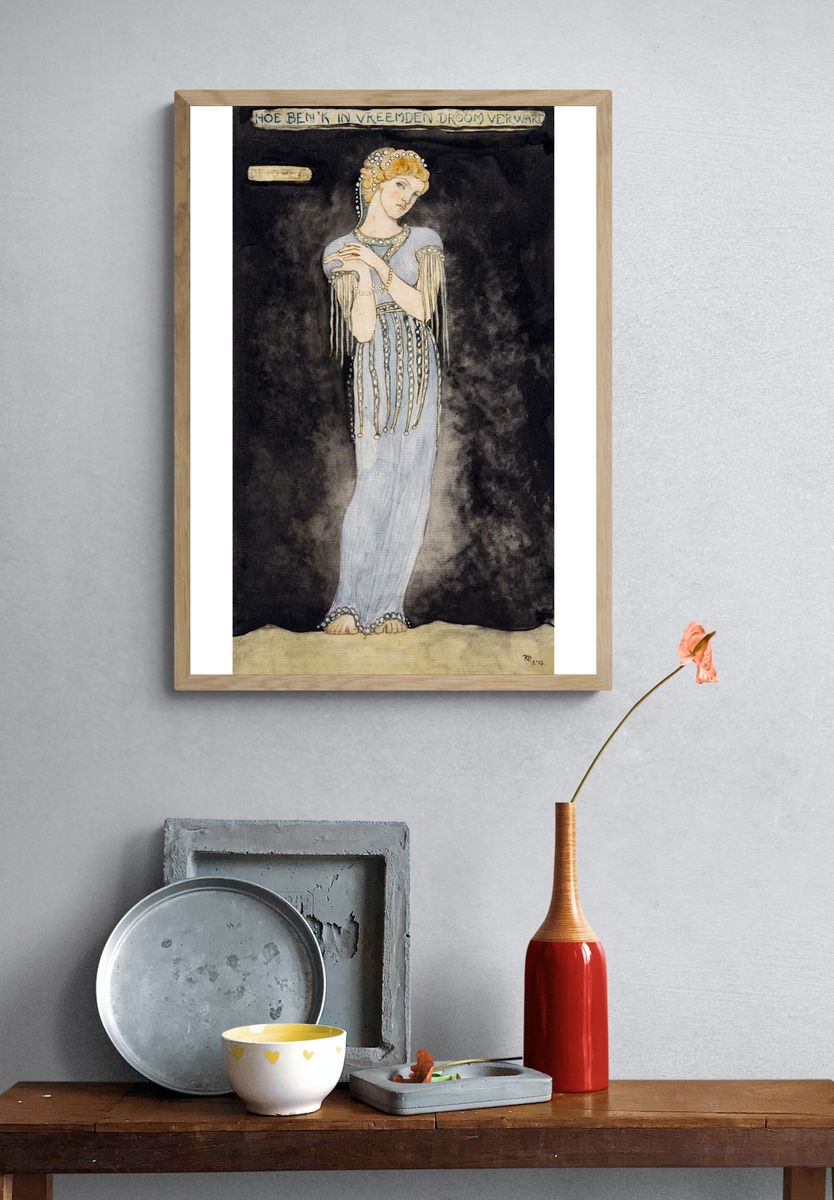 Elegant Woman in Dream — Fine Art Print. — room view 3