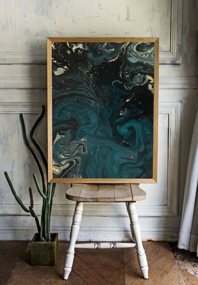 Abstract Swirl — Fine Art Poster. — room view 1